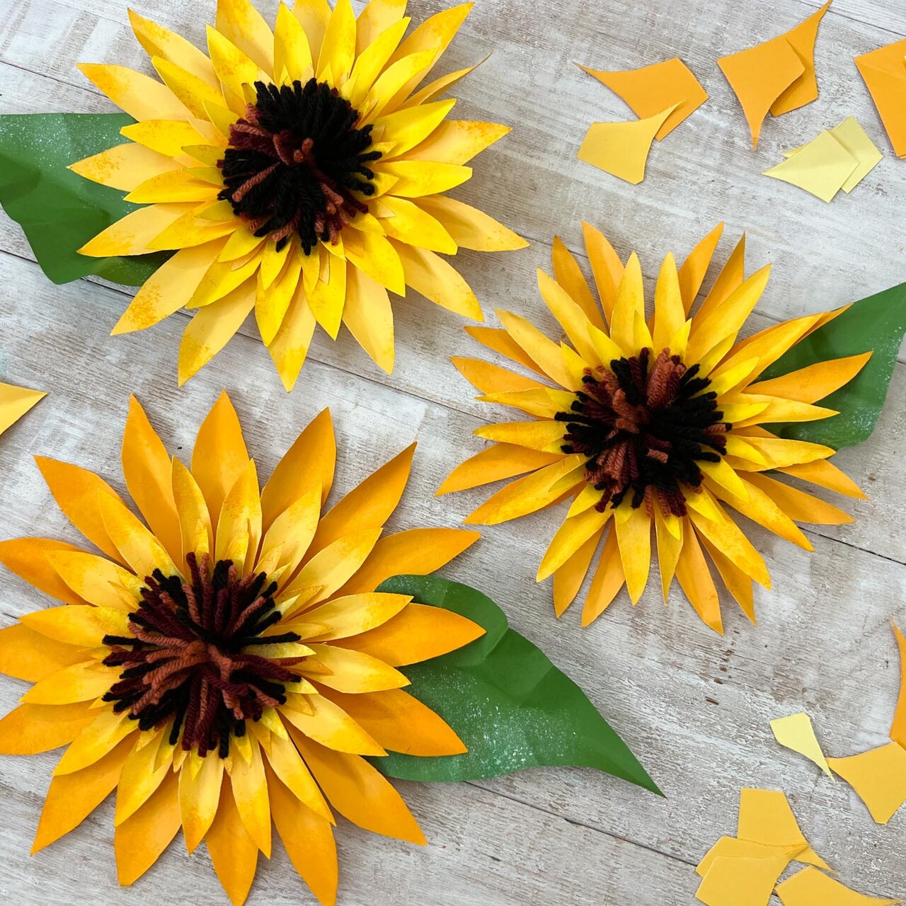 Paper Sunflowers an Easy Summer Family DIY with the Crafty Lumberjacks